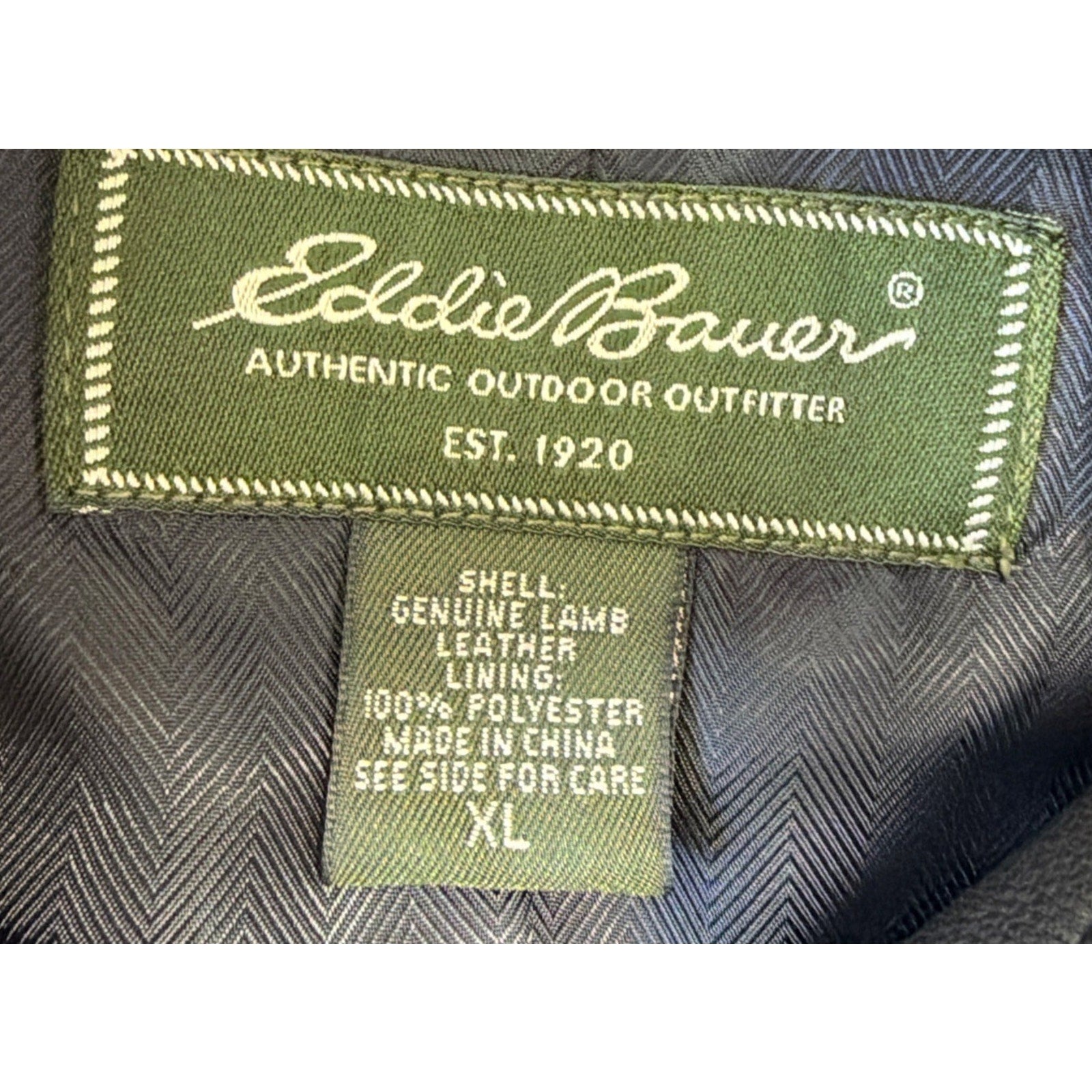 Eddie Bauer Womens XL Black 100% Leather Jacket Authentic Outdoor Outfitters New