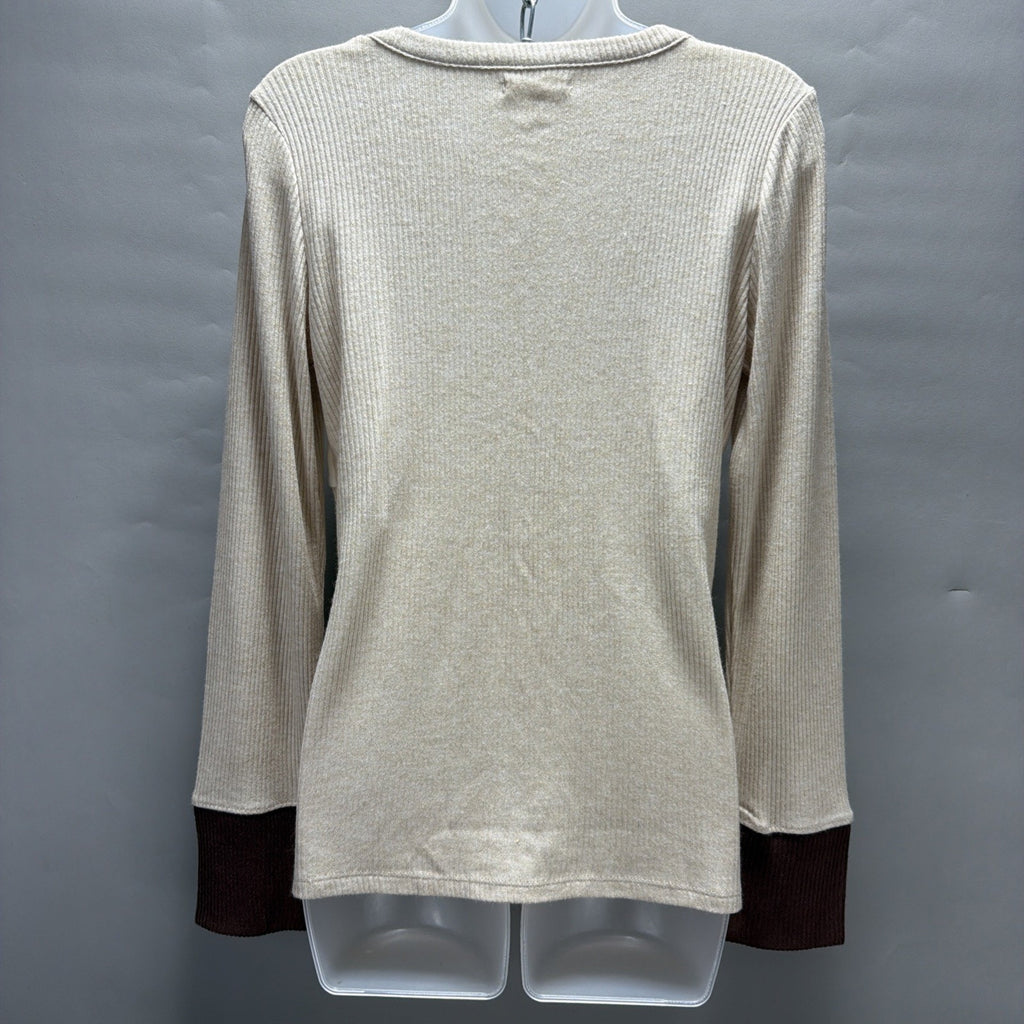 Maurices Heartland Henley Color Bock Knit Sweater Super Soft Small Women’s NWT