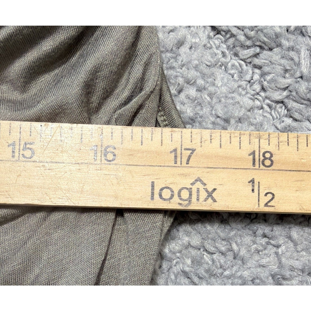 MAURICES- STUDIO Y SZ LARGE Gray DRAPE NECK TOP New