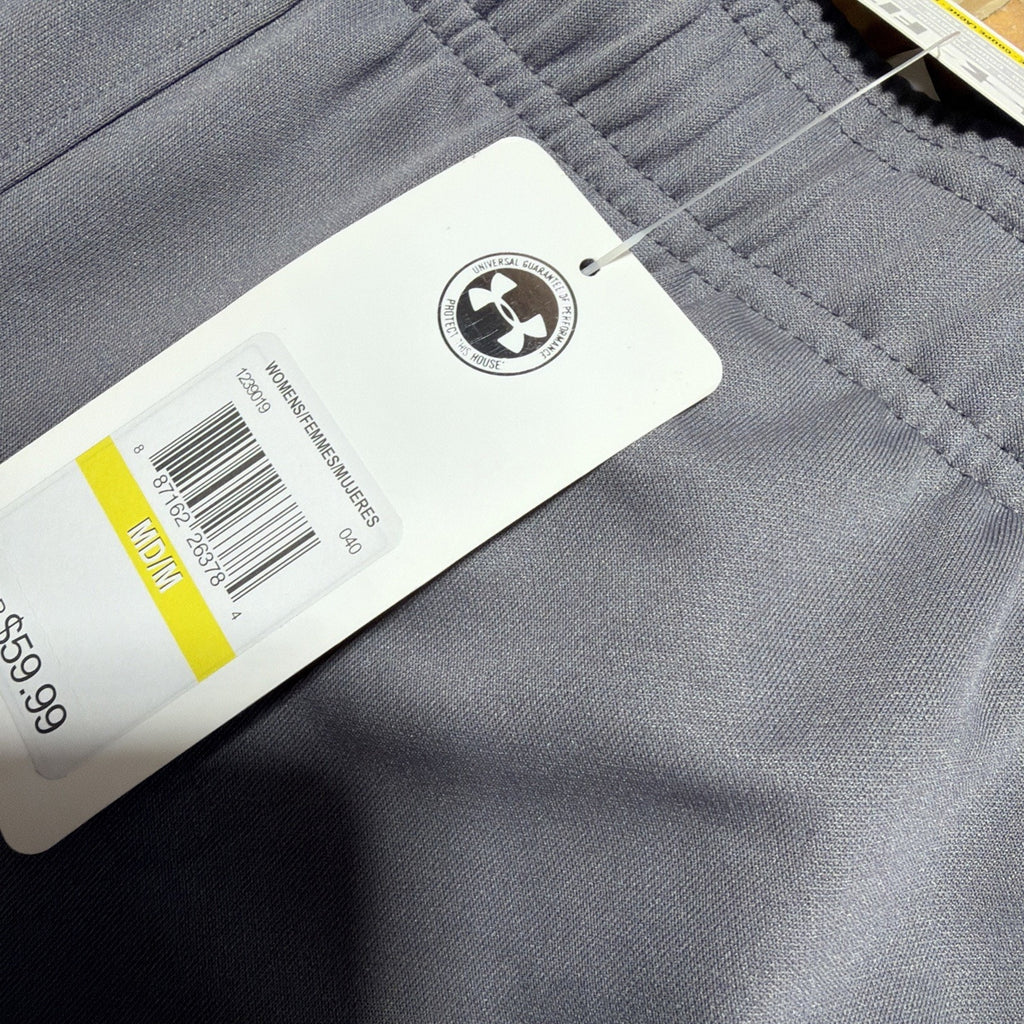 NWT Under Armour All Season Gear Womens Medium Workout Warm-Up Pants Grey