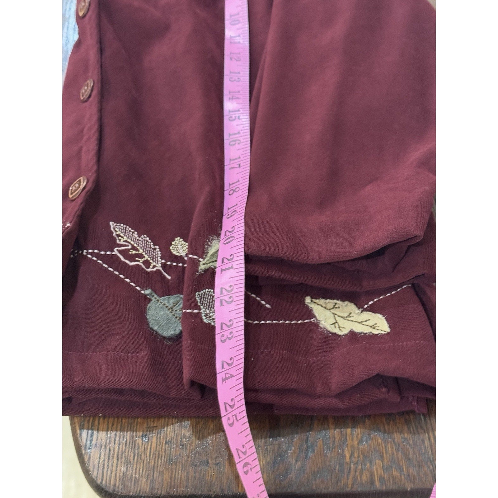 Teddi Vintage Jacket Size Medium Women's Maroon Floral