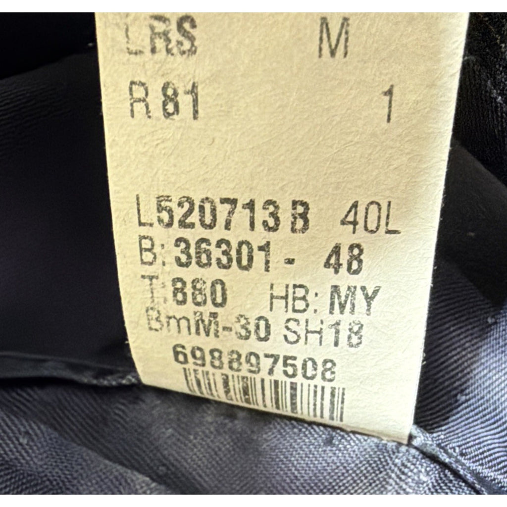 Calvin Klein Jacket Navy Blue 100% Wool Blazer Union Made In Canada NWT 40L