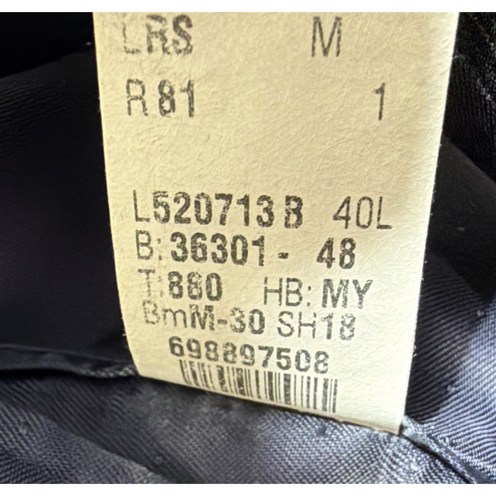 Calvin Klein Jacket Navy Blue 100% Wool Blazer Union Made In Canada NWT 40L