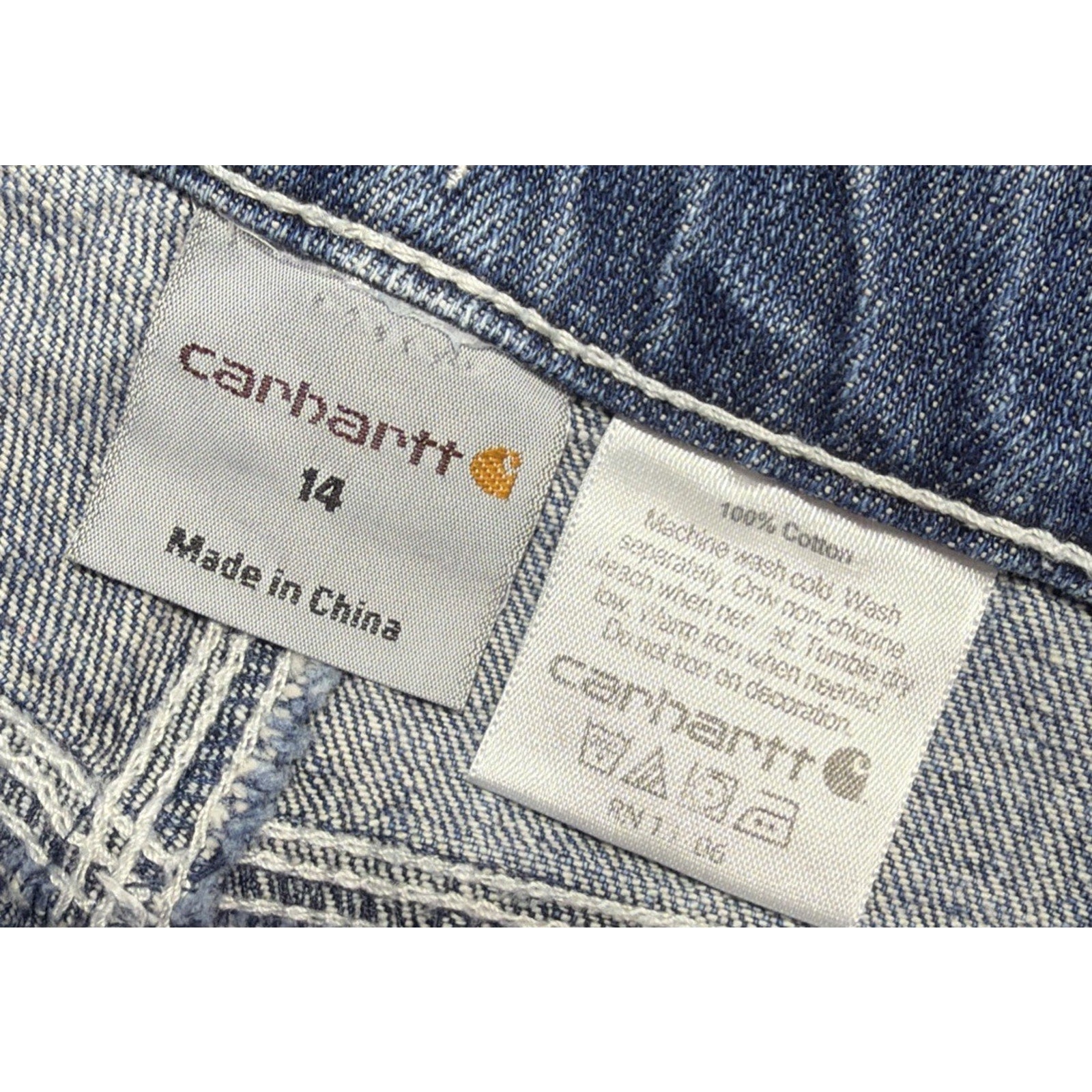 Carhartt Denim Short W27 Cotton Blue Strand Washed Stretch Denim