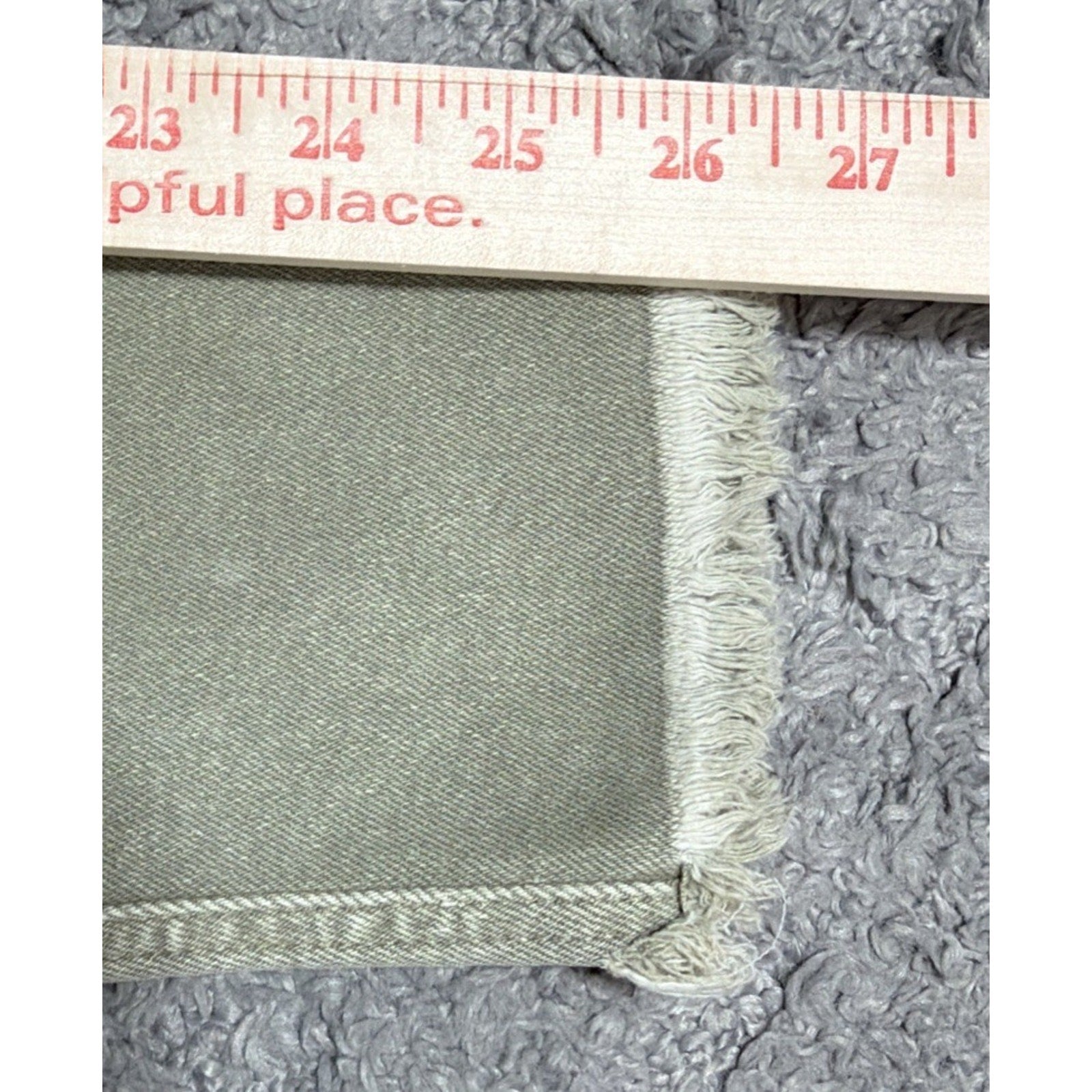 We The Free Olive Green Jeans Womens 26 Slim Frayed Hem Ankle Raw Hem Stretch