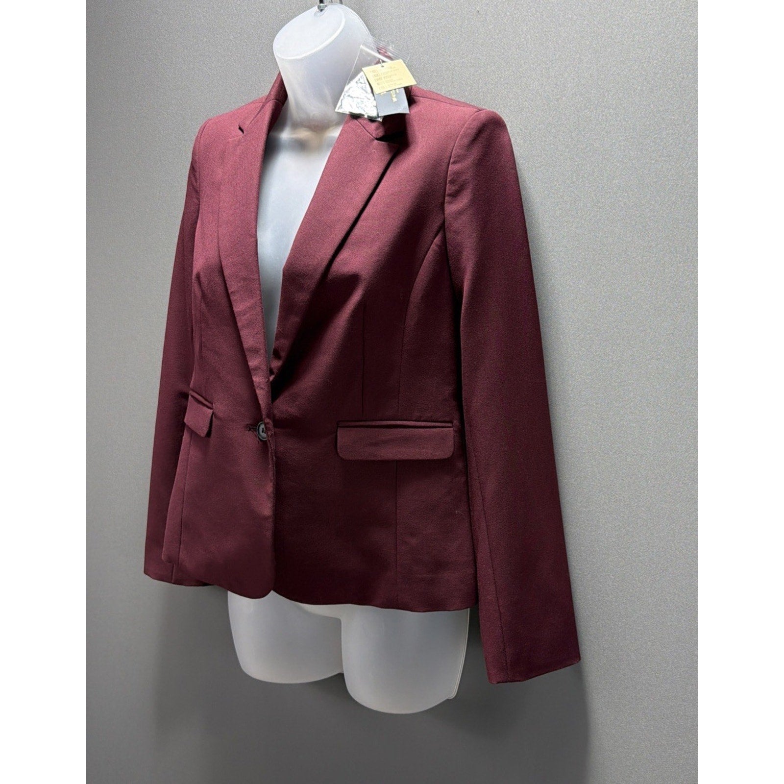 New Worthington ladies wine red suit separates blazer suit jacket size Petite S
