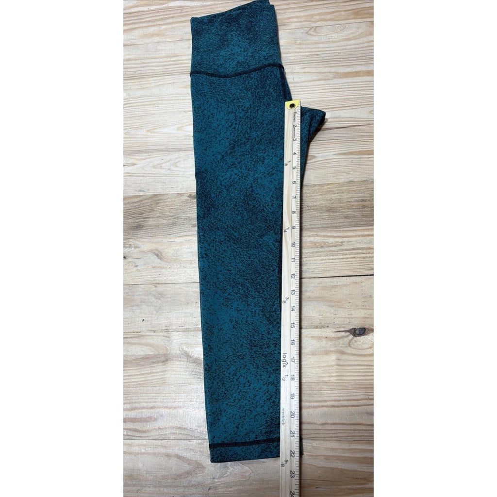 Lululemon Wunder Under Lux Green Speckled High Rise Leggings Size 6 23”