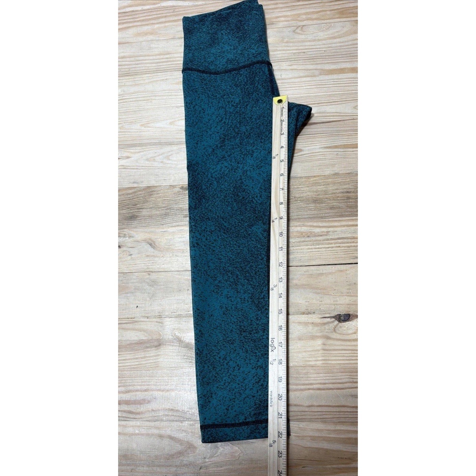 Lululemon Wunder Under Lux Green Speckled High Rise Leggings Size 6 23”