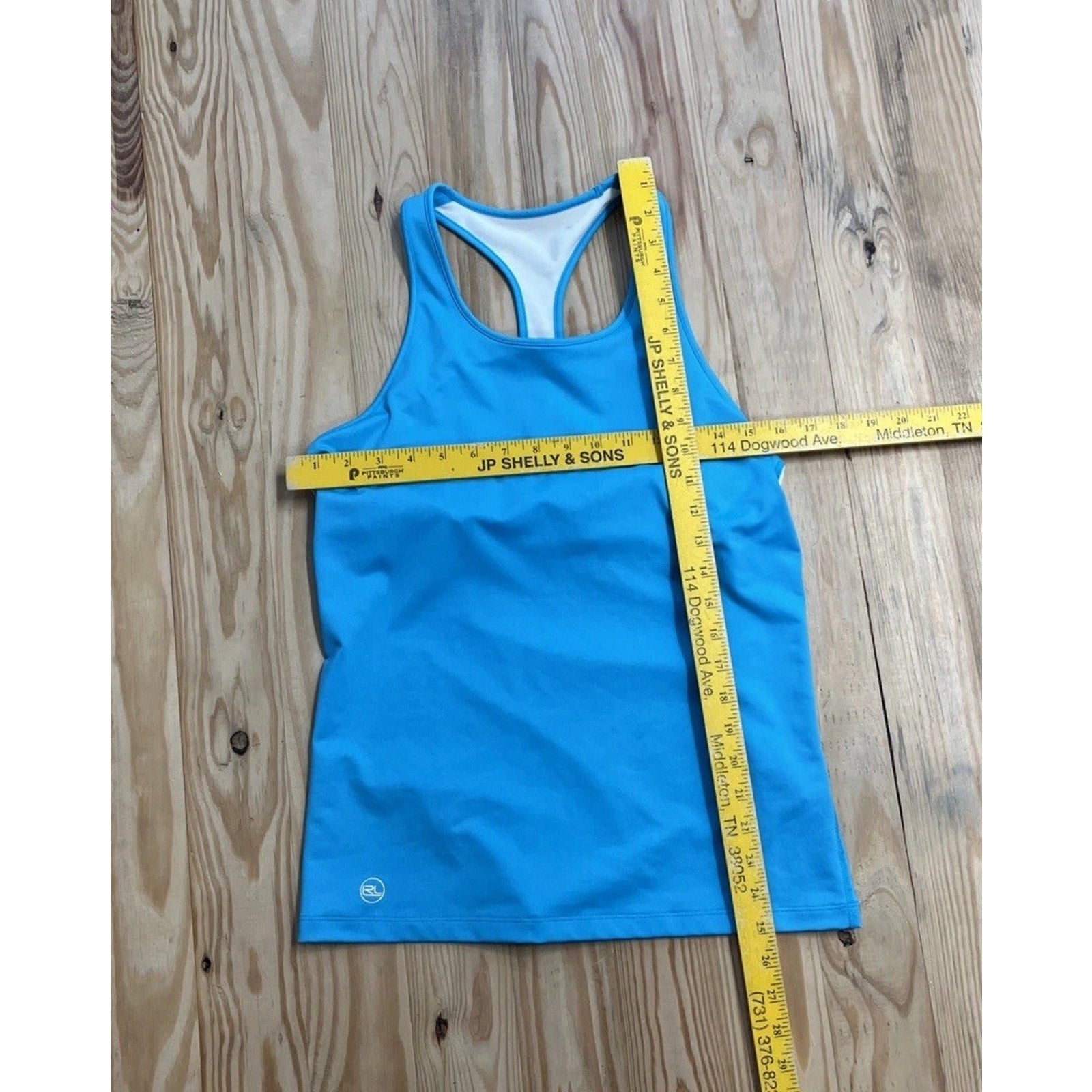 Lauren Ralph Lauren Performance Tank Top Womens M Blue Racerback Mesh