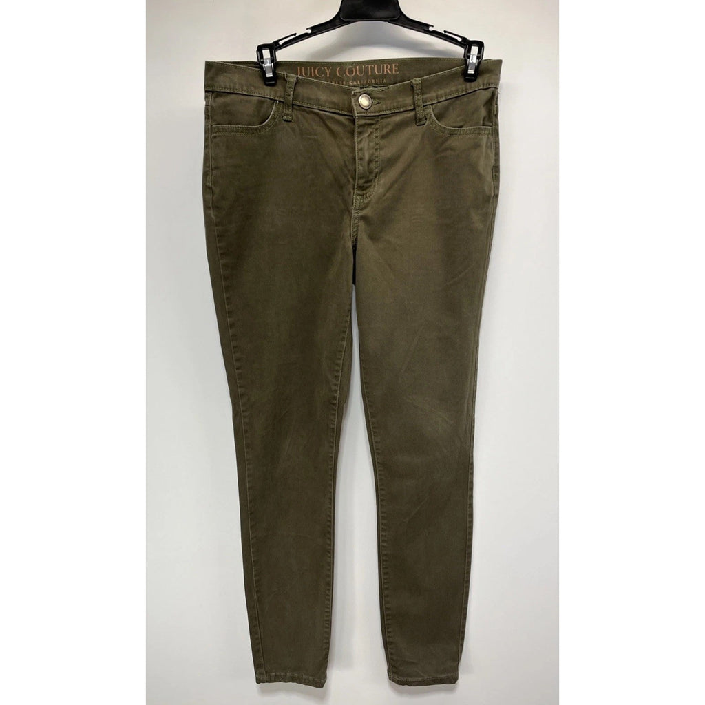 JUICY COUTURE Women’s Size 4 Olive Green Skinny Velour Jeans