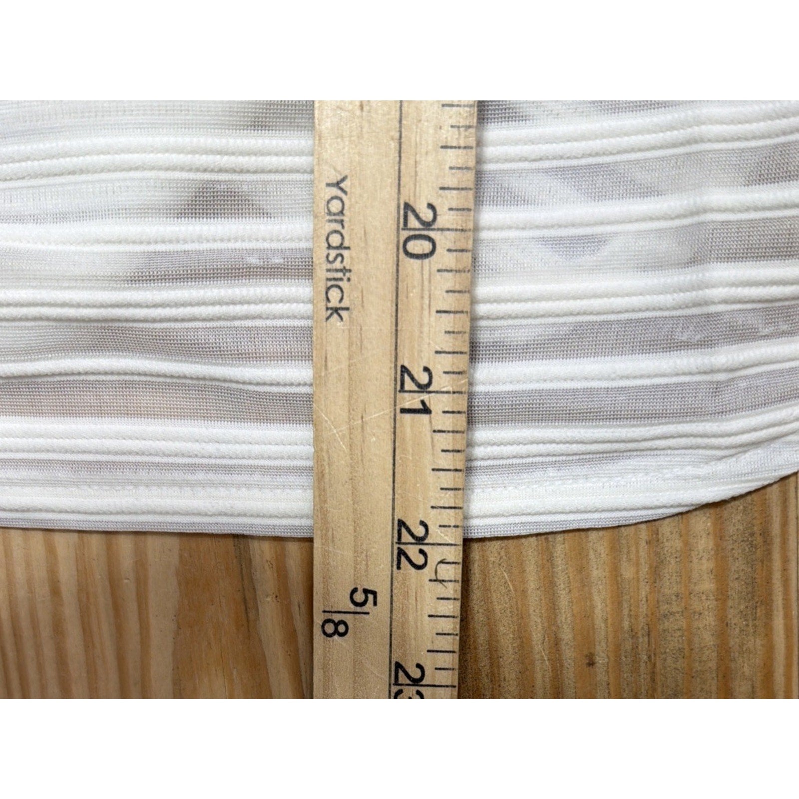 Express Petite Size S Sheer Ribbed White Top Blouse Women Modern Stylish Back
