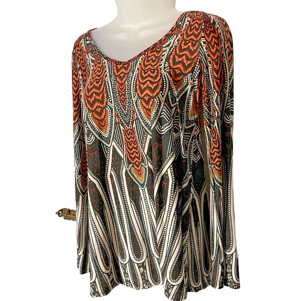 LUXE USA WOMENS BLACK POLYESTER L/S BLOUSE SHIRT TOP SIZE SMALL