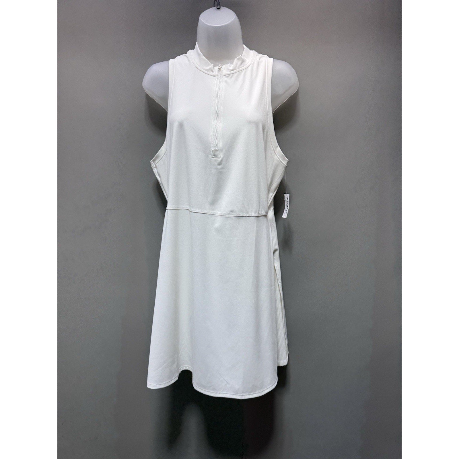 Old Navy Active Sports Dress Powersoft Go Dry Front Zip Tennis Paddle New Size L
