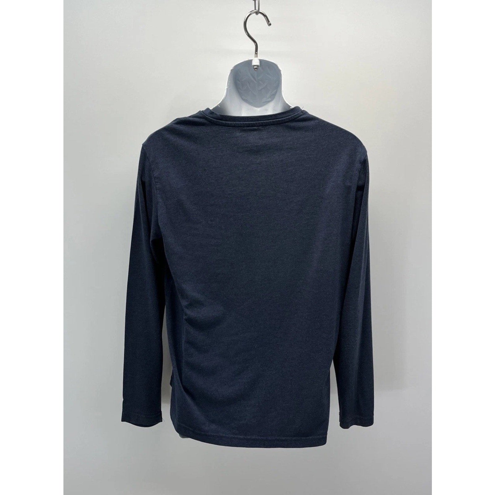 Athletic Works Men's Blue Heather Active Long Sleeve Tri Blend Tee M