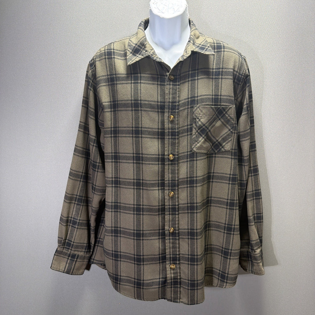 NORTHEAST OUTFITTERS CLASSIC LIGHTWEIGHT FLANNEL Brown PLAID MEN L
