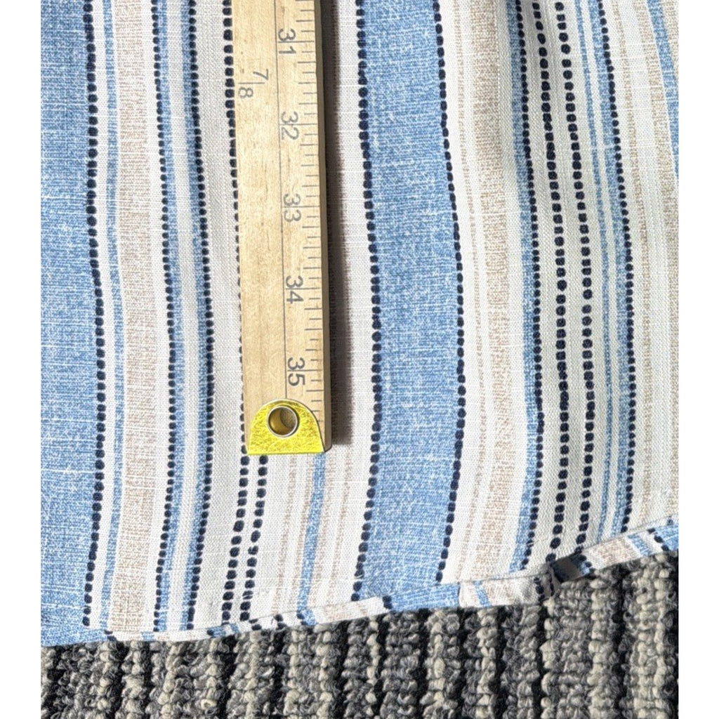 Ava James Plus Size 2X Dress Blue White Striped Linen Blend Balloon Sleeve New