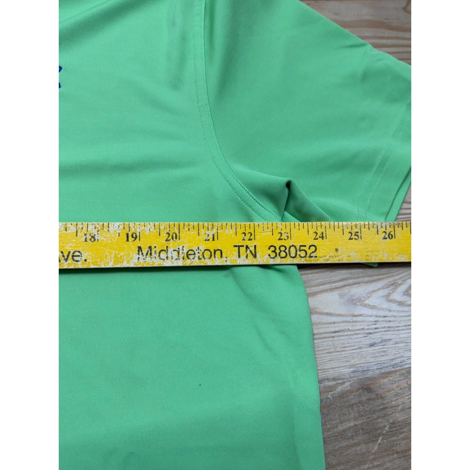 Under Armour Polo Shirt Loose Green Blue Lettering Heat Gear Fish Golf Men’s XL