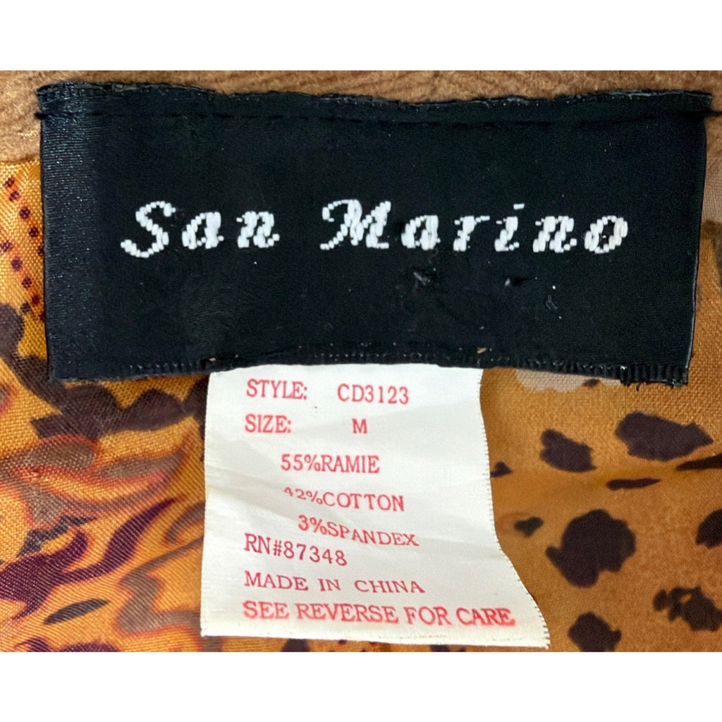 Vtg Womens M Coast To Coast San Merino Crop Corduroy Jacket Rhinestone Buttons