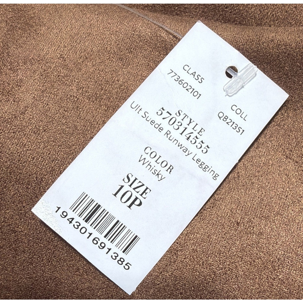 Runway Leggings Womens 10P Brown Faux Suede Pants White House Black Market NWT