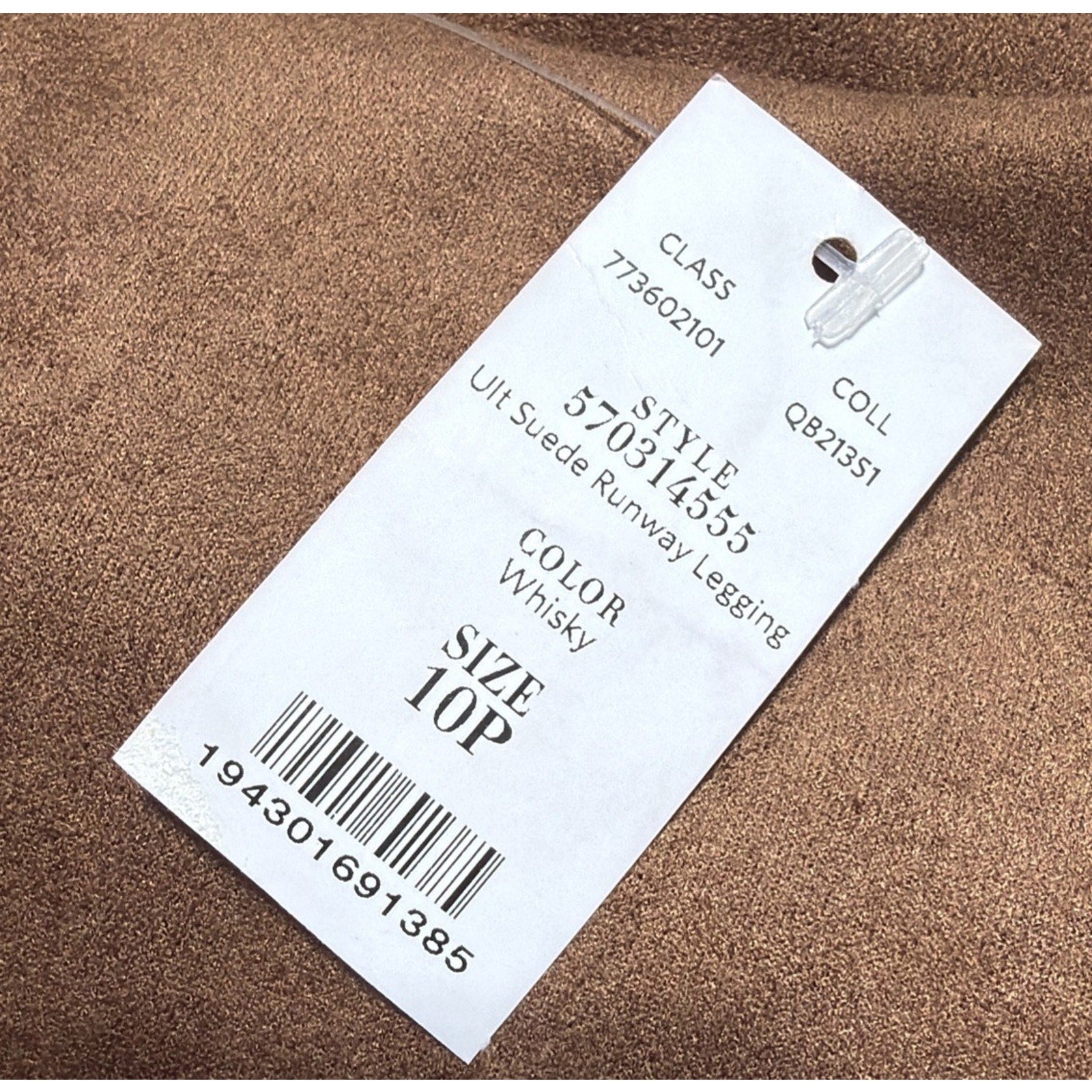 Runway Leggings Womens 10P Brown Faux Suede Pants White House Black Market NWT