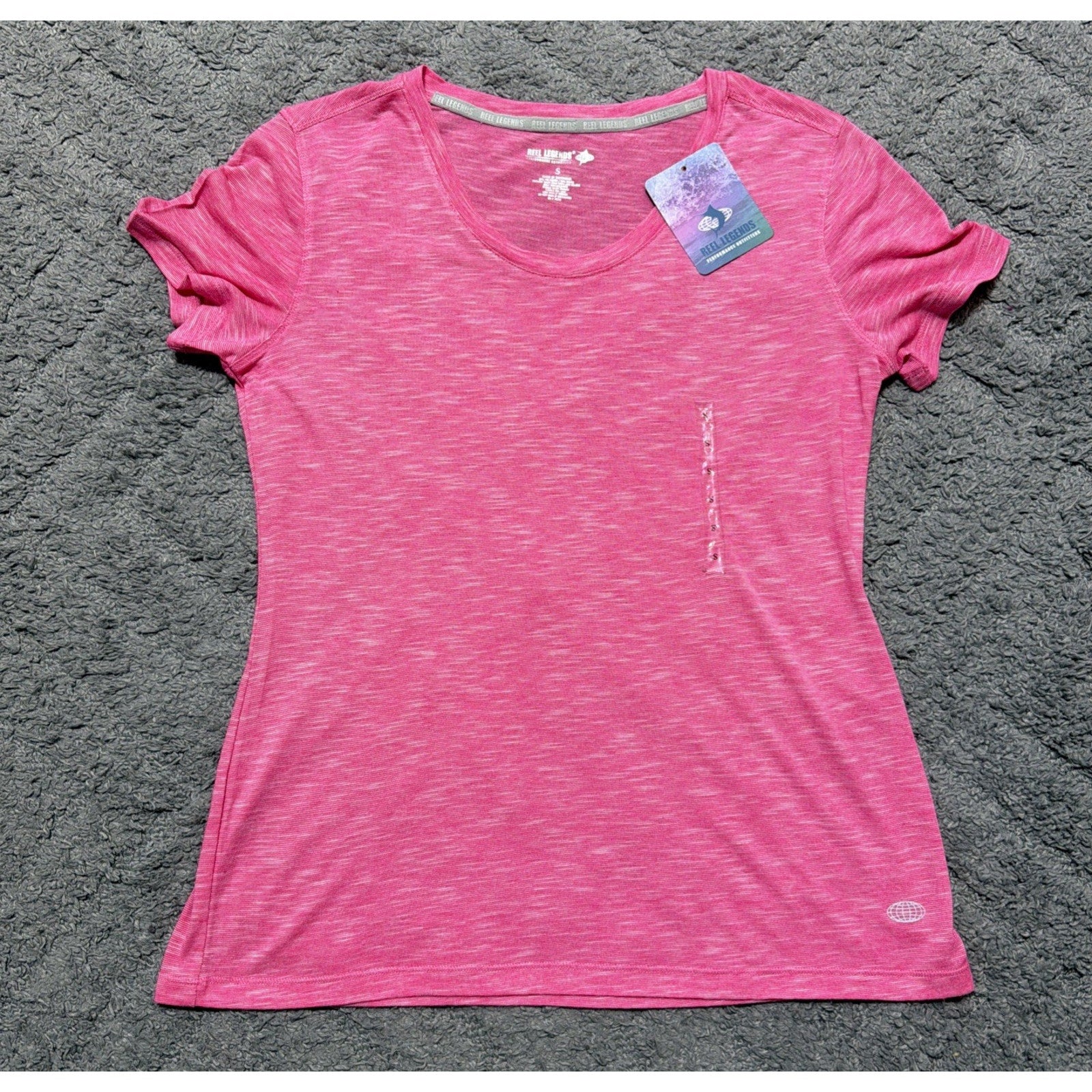 Women's Performance Top ~ REEL LEGENDS ~ Pink Glow Heather ~ Medium ~ NWT!!