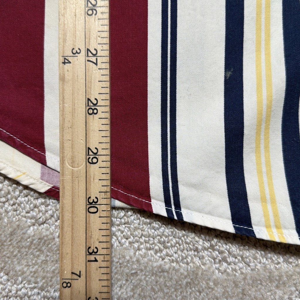 VTG 90’s Tommy Hilfiger Men's long Sleeve Button Down Stripe Shirt Crest Logo XL
