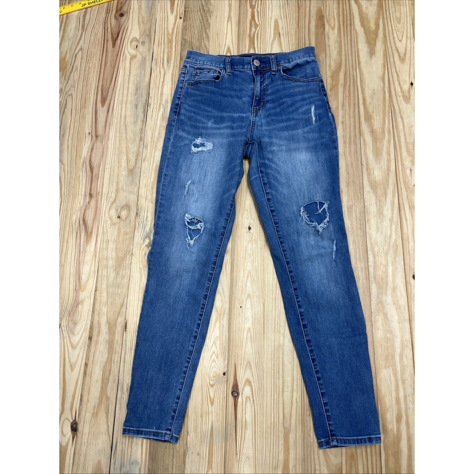 Aeropostale Womens Jeans High Waisted Ankle Jegging Distressed Size 8