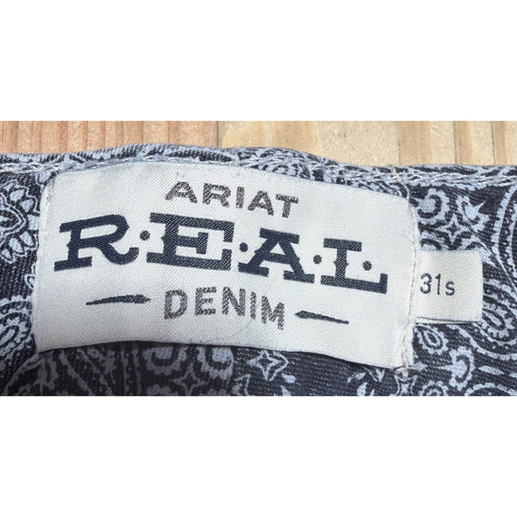 Ariat Real Women's Size 31 Short Rainstorm Real Riding Jeans Blue Bootcut