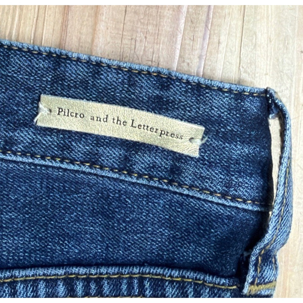 Anthropologie Jeans 27 Womens Pilcro Two Toned Crop Flare Leg Measure 31x28