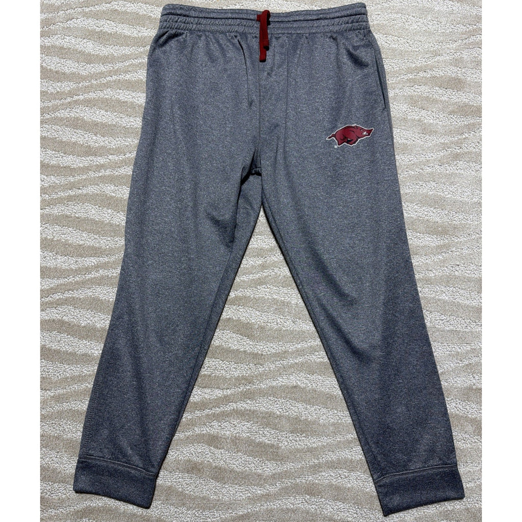 Arkansas Razorbacks Pants Mens Large Gray Champion Joggers Excellent