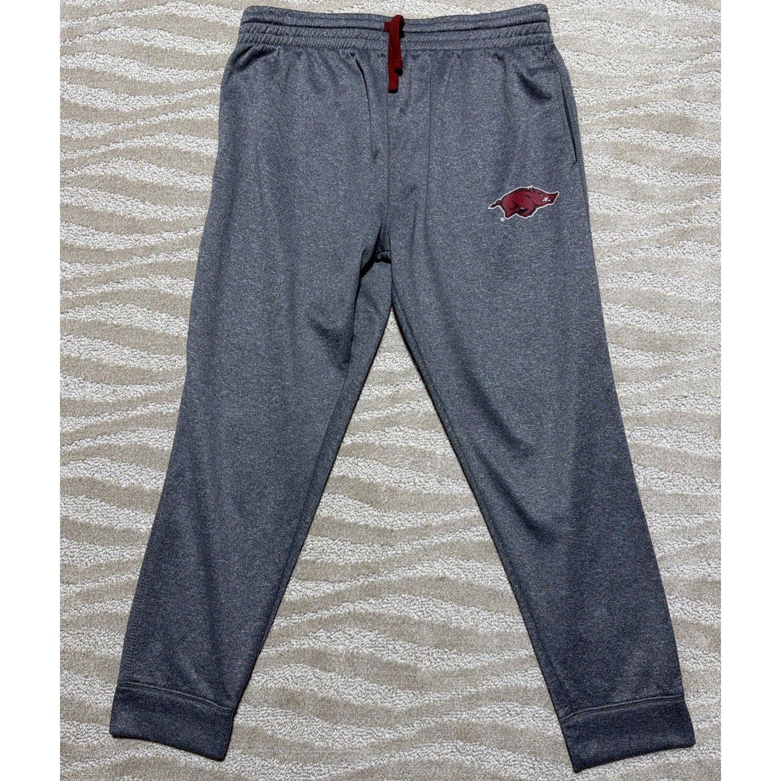 Arkansas Razorbacks Pants Mens Large Gray Champion Joggers Excellent