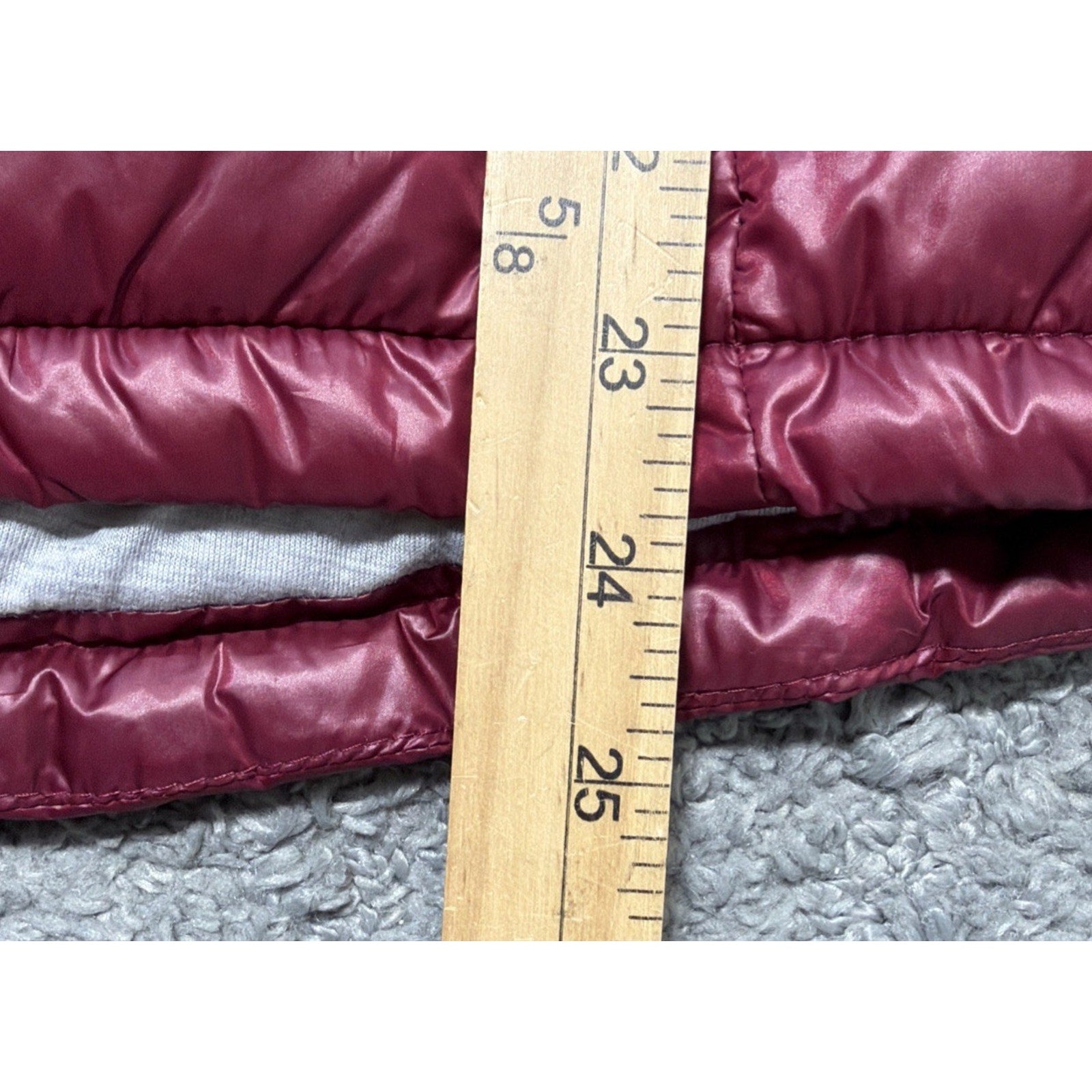 Tangerine Large Magenta Hooded Insulated Puffer Vest Winter Snow