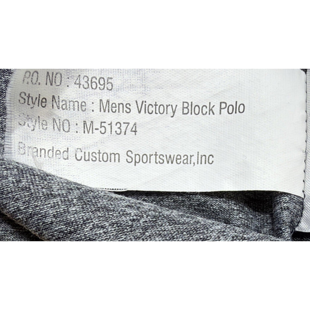 Nike Victory Block Dri Fit Gray Performance Golf Polo Shirt Mens S