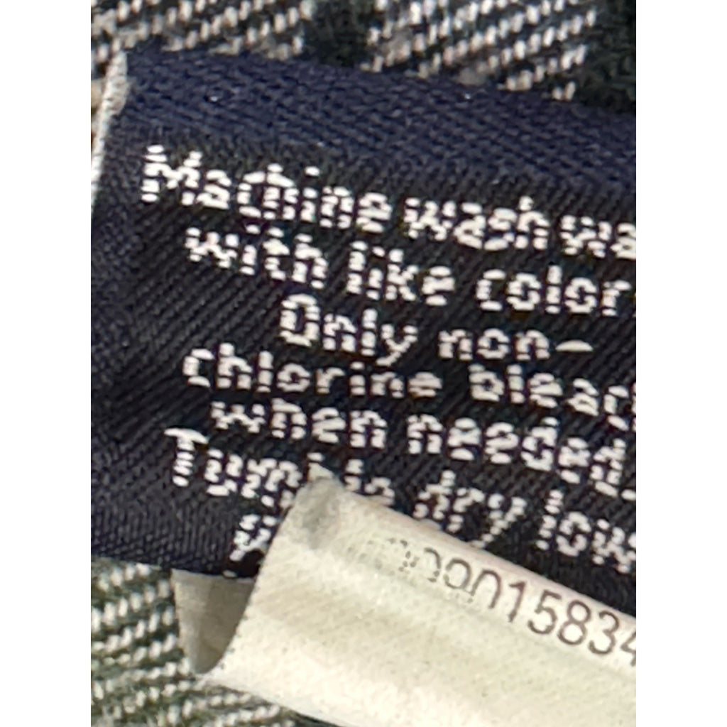 Croft & Barrow Men's Sz L Blue & Green Plaid Flannel Long Sleeve Button Up Shirt