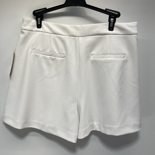 $98 Michael Michael Kors High Rise Pleated Stretch WHITE Shorts size 10