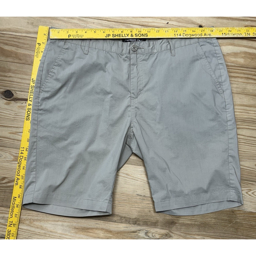 Members Only Shorts Mens Sz36 Chino Mid Rise Stretch Career Preppy 9" inseam .
