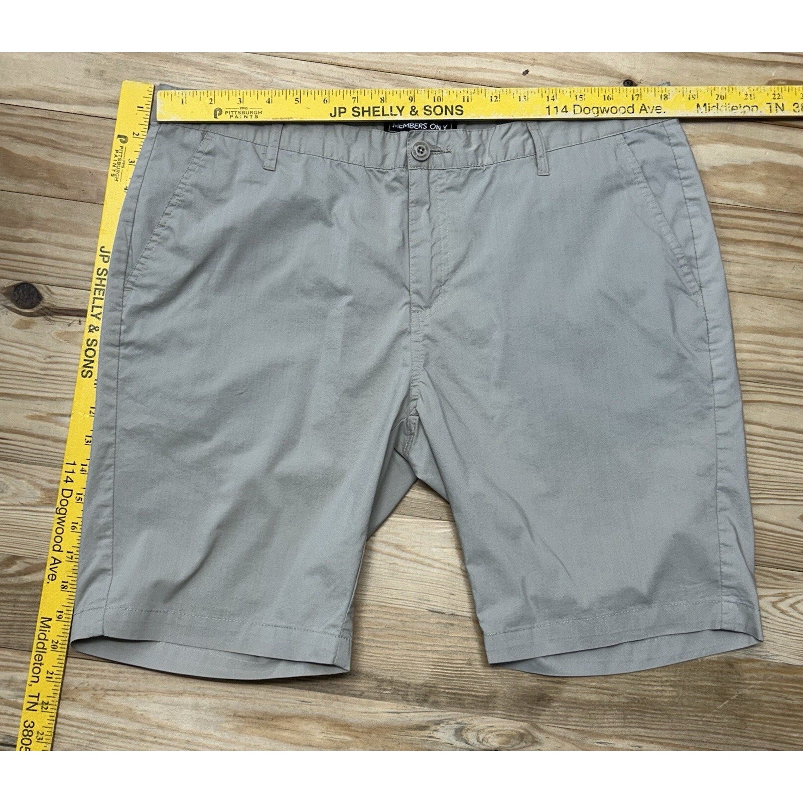 Members Only Shorts Mens Sz36 Chino Mid Rise Stretch Career Preppy 9" inseam .