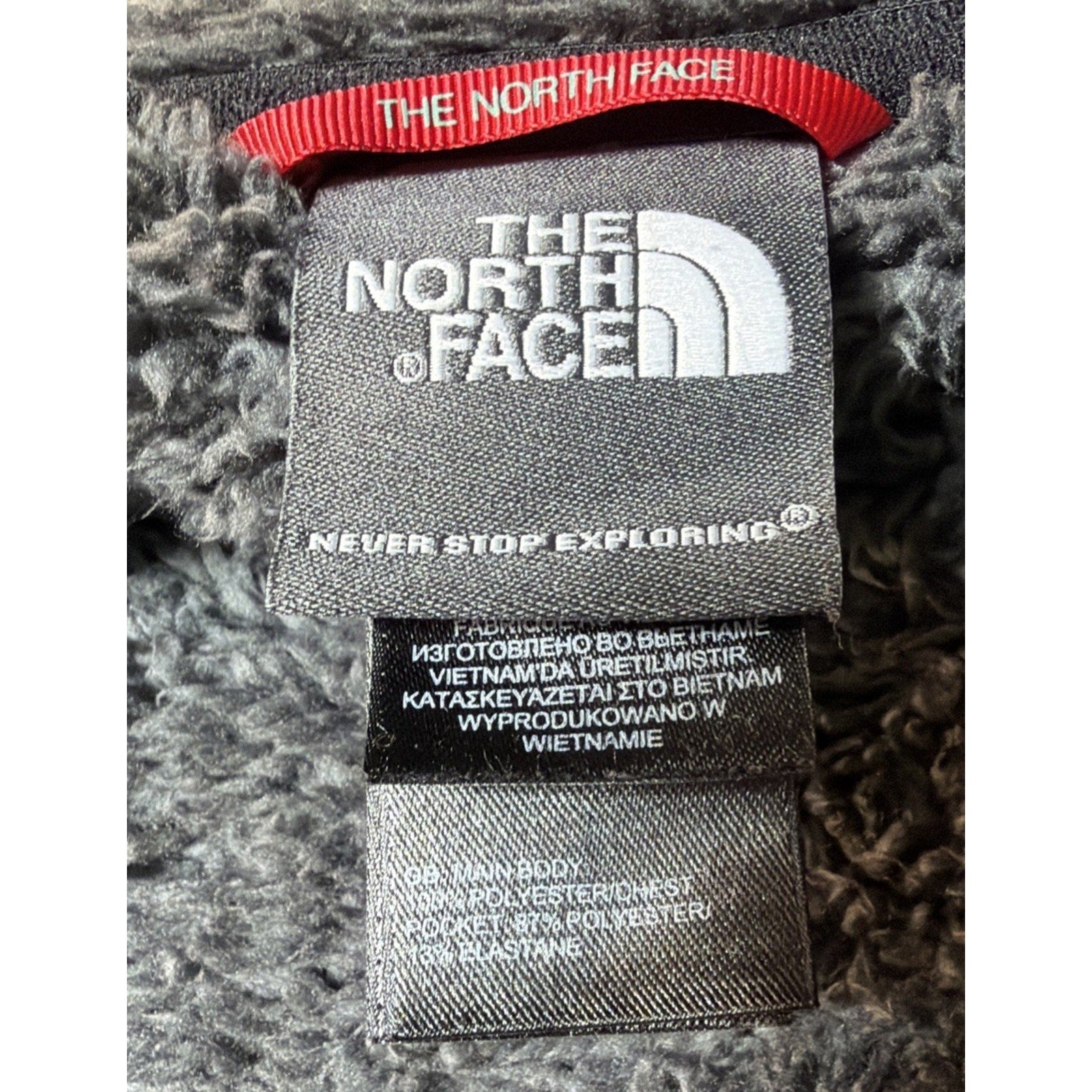 The North Face Chimborazo Full Zip Fleece Jacket Mens XL Gray Sherpa Lined
