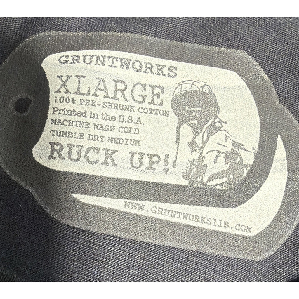 Mens Black Grunt Works You Talk The Talk Do You Walk The Walk Shirt XL Made USA
