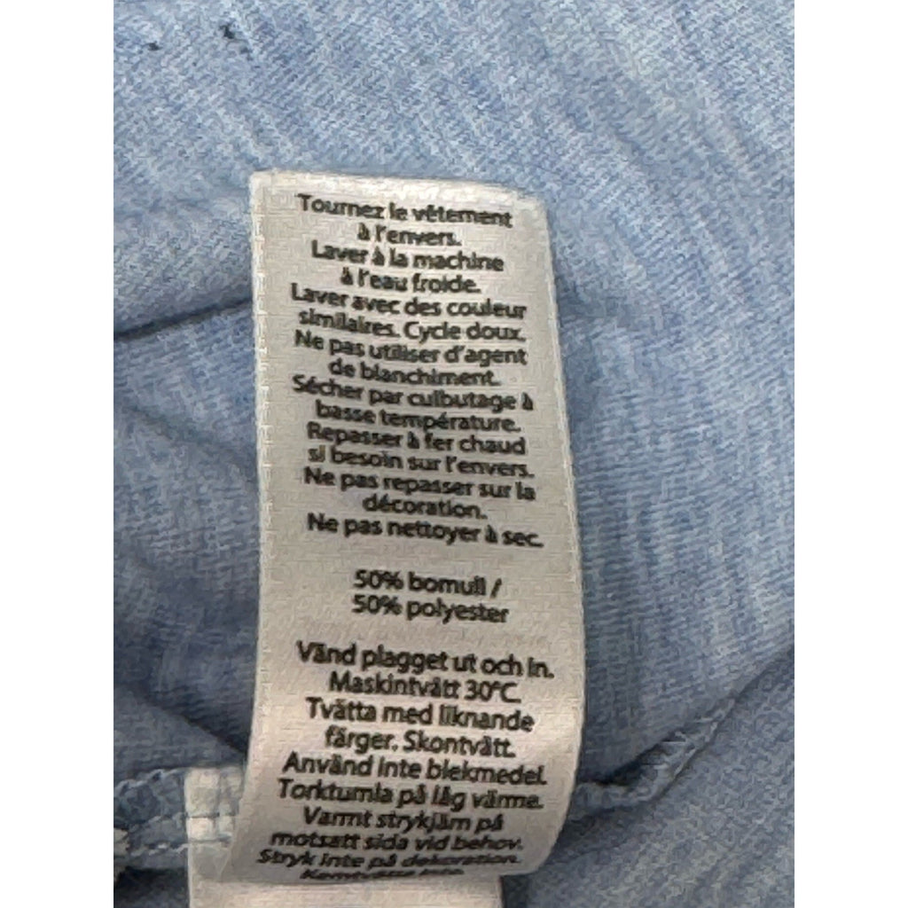 VINEYARD VINES Mens Raglan Long Sleeve Pocket T-Shirt Baseball Blue Distressed L