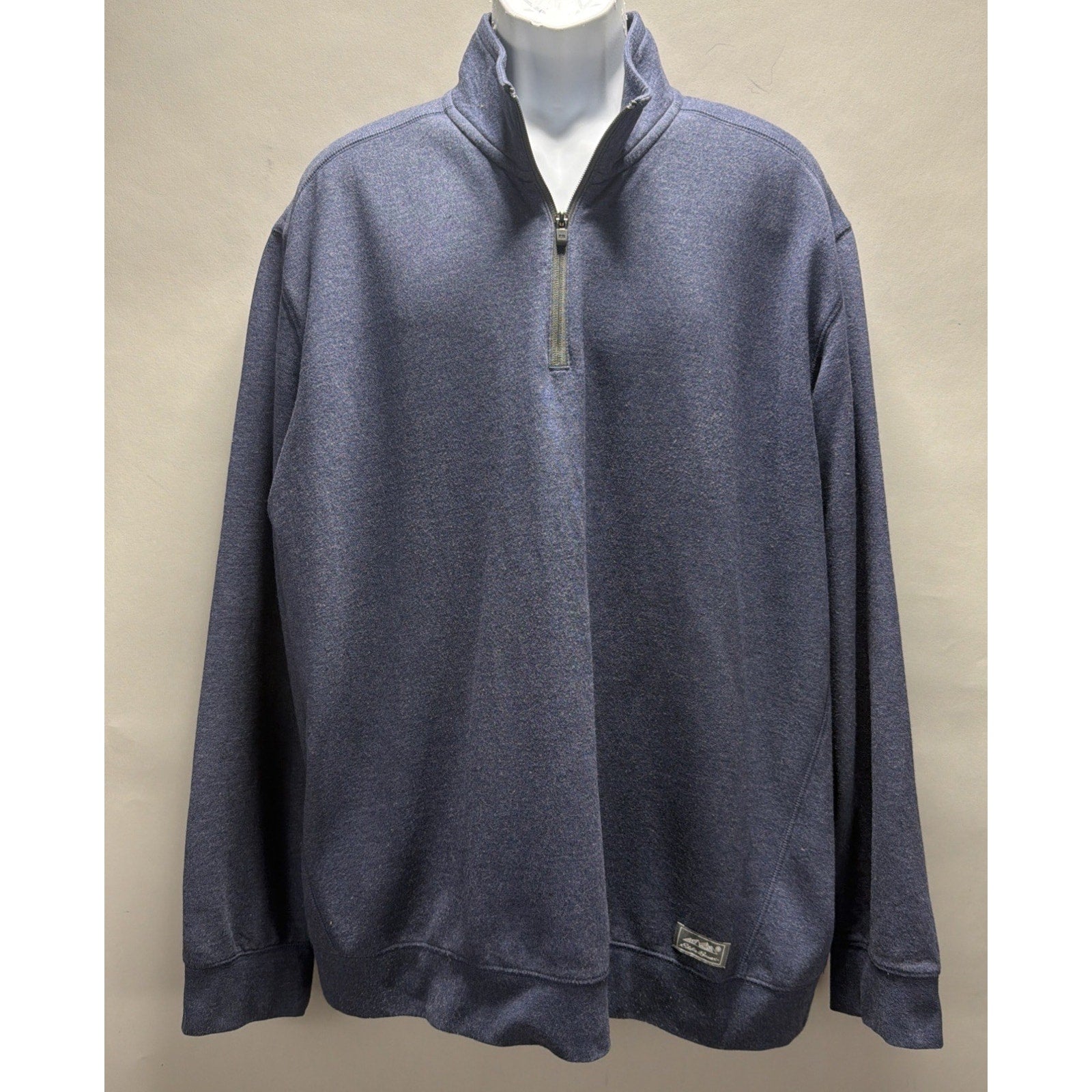Men's Eddie Bauer Signature Super Soft Fleece Lined 1/4-Zip Size XL Blue