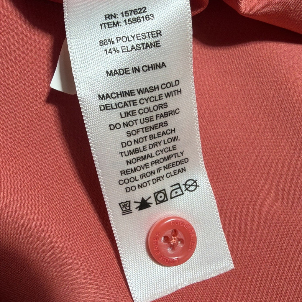 Eddie Bauer Moisture Wicking UPF 50+ Departure Top Bottom Down Shirt Womens L