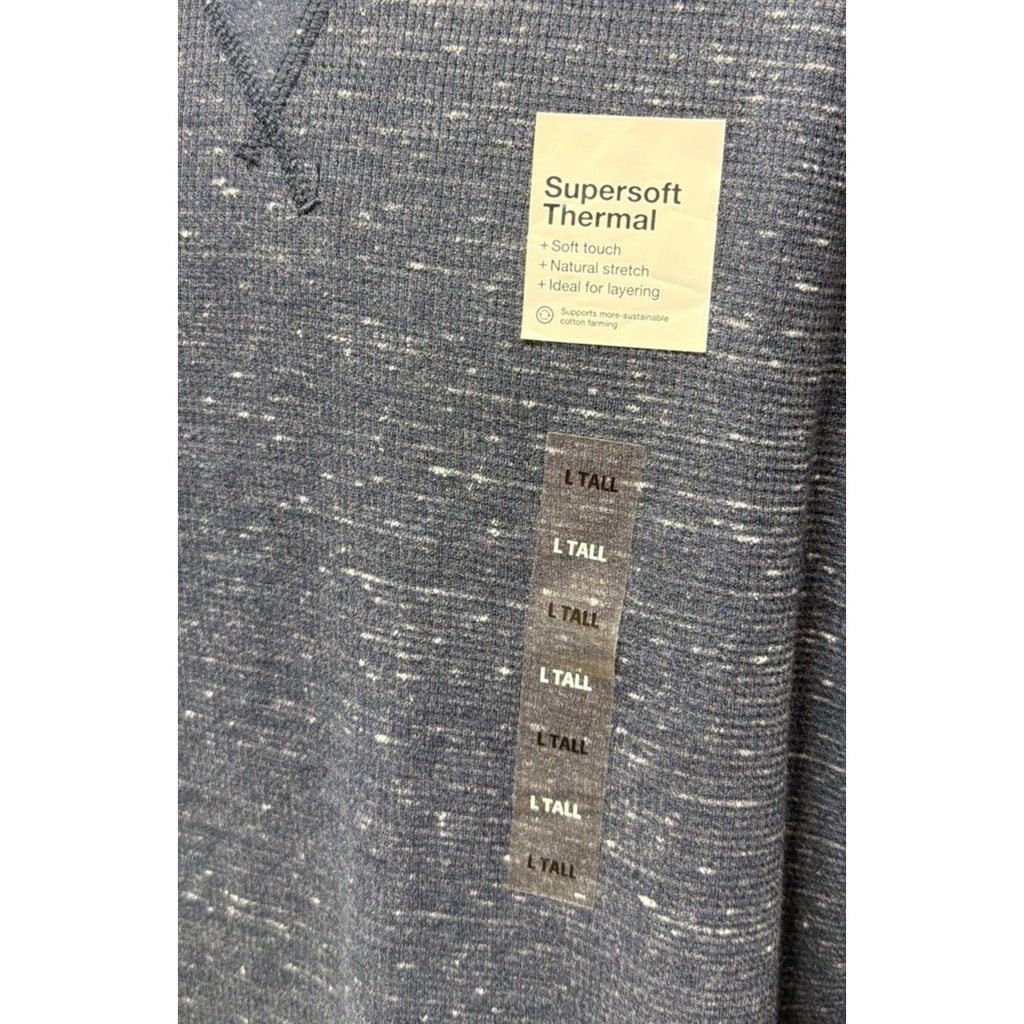 Sonoma Men’s The Supersoft Thermal Shirt Blue Natural Stretch Large Tall NWT