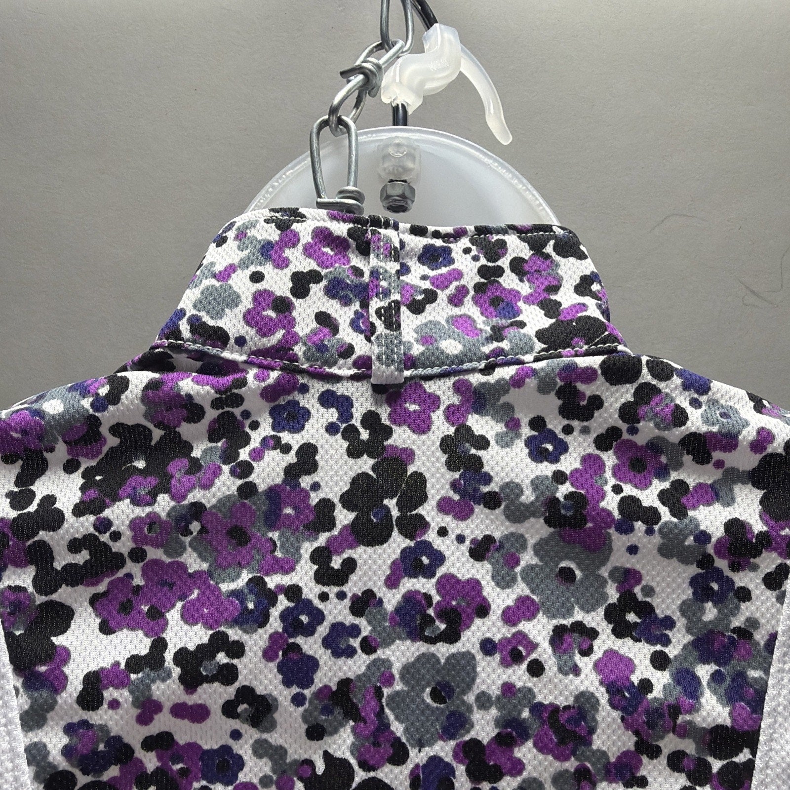 Kerrits Equestrian Cooltek SS Close Contact Riding Shirt-S-Purple Floral NWT