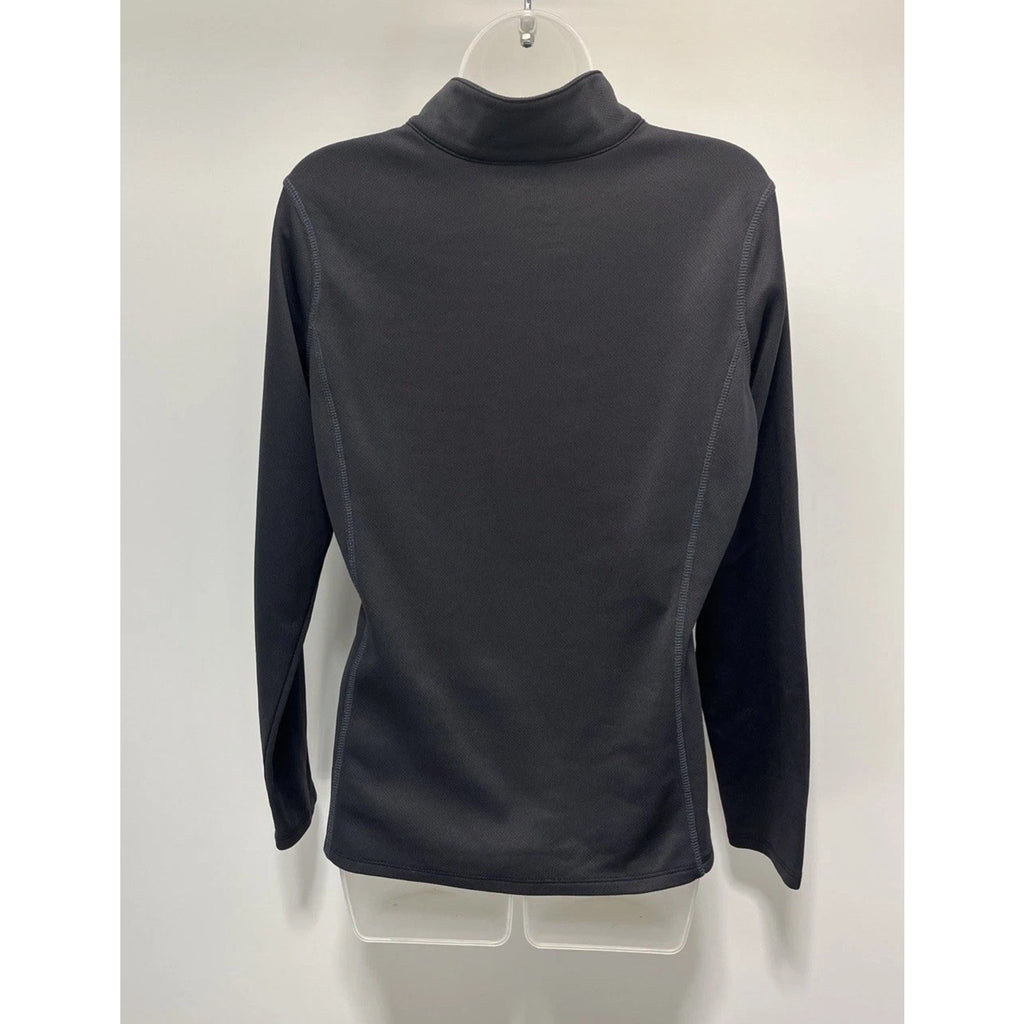 Spyder Dark Grey Quarter Zip Pullover Long Sleeve Shirt Women's Size Large
