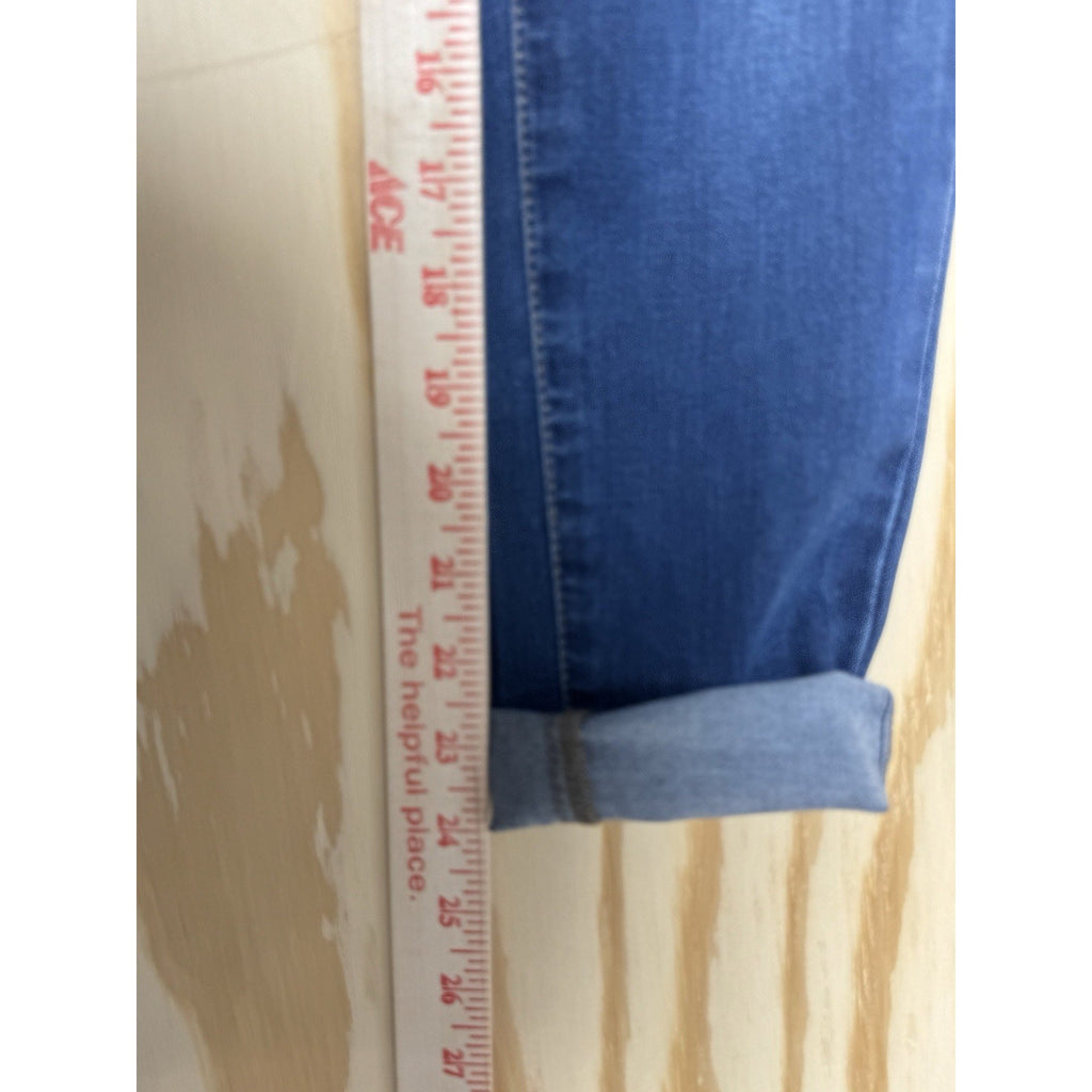 Wax Jean Denim Overalls Womens Small Distressed Skinny Ankle Bib Medium Wash