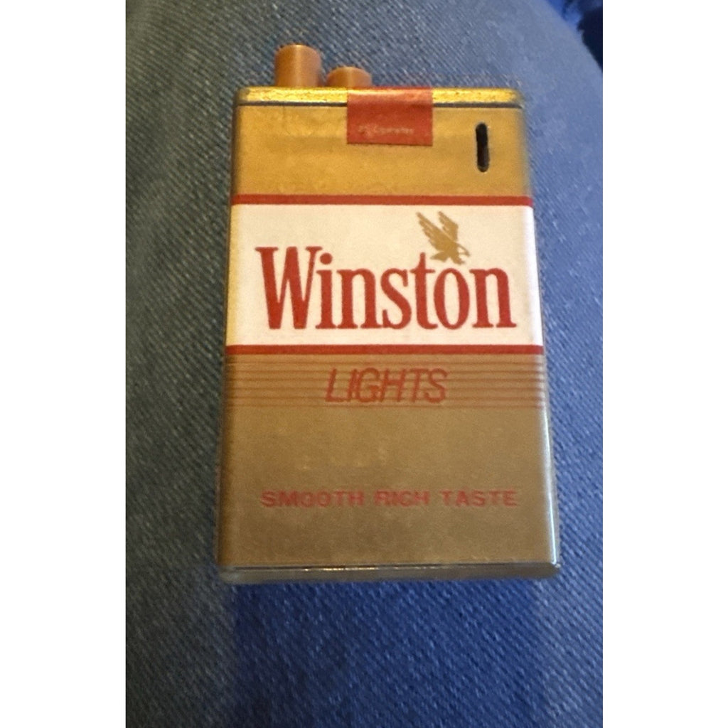 Vintage Winston Lights Gold Cigarette Lighter - still works!