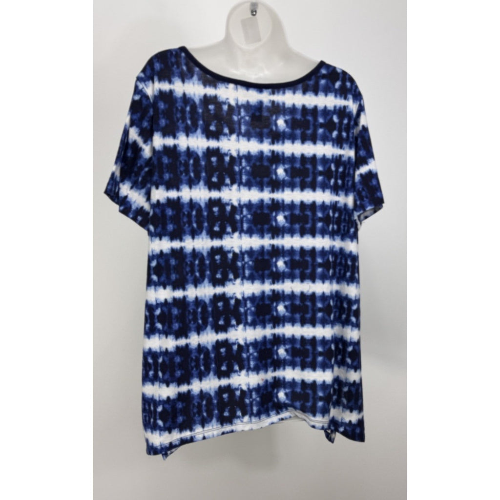 Just Be Womens Blouse Size Small Slit Sides Multi Color