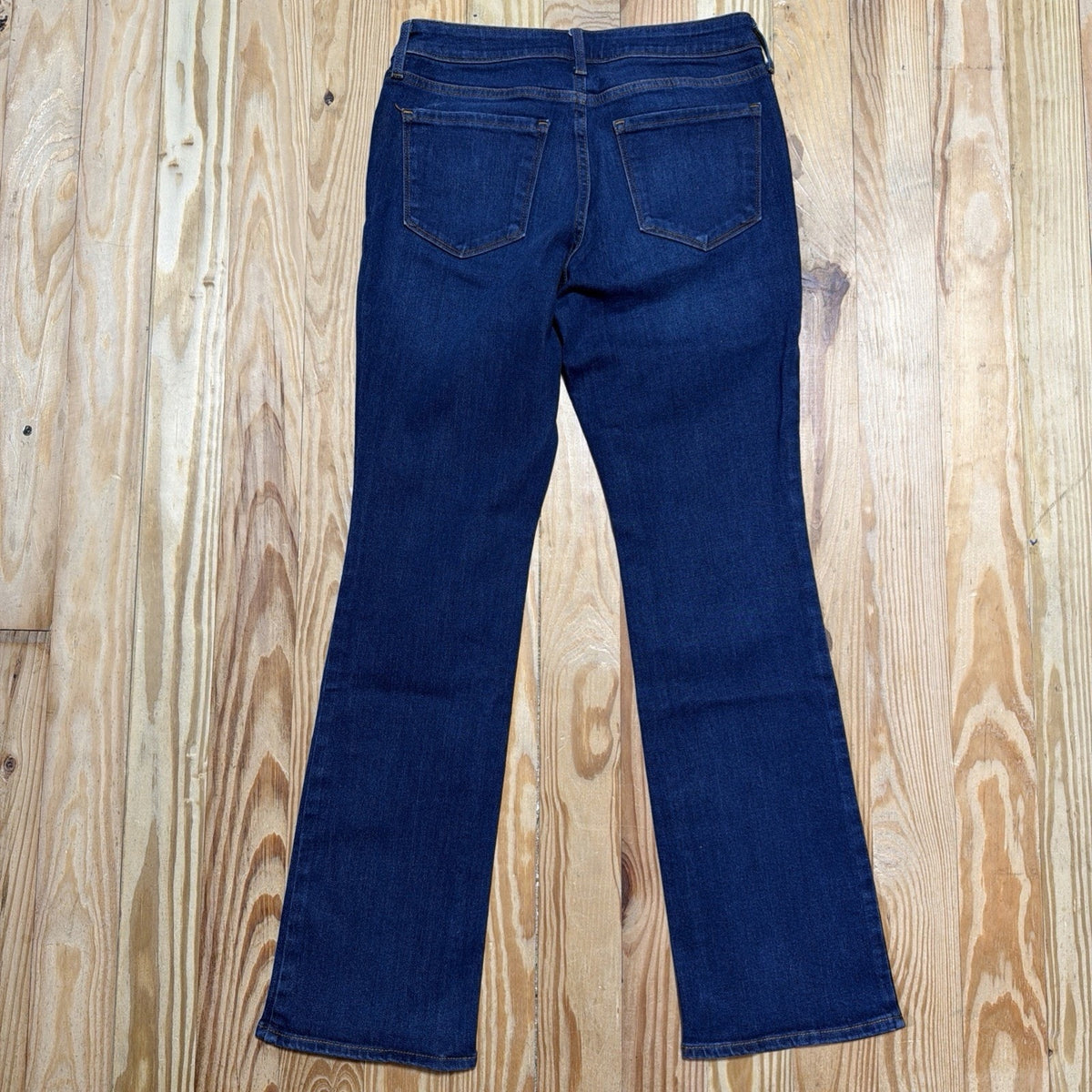 Old Navy Women Jeans Size 6 Blue Kicker Boot-Cut Mid Rise Blasted Denim 29x31