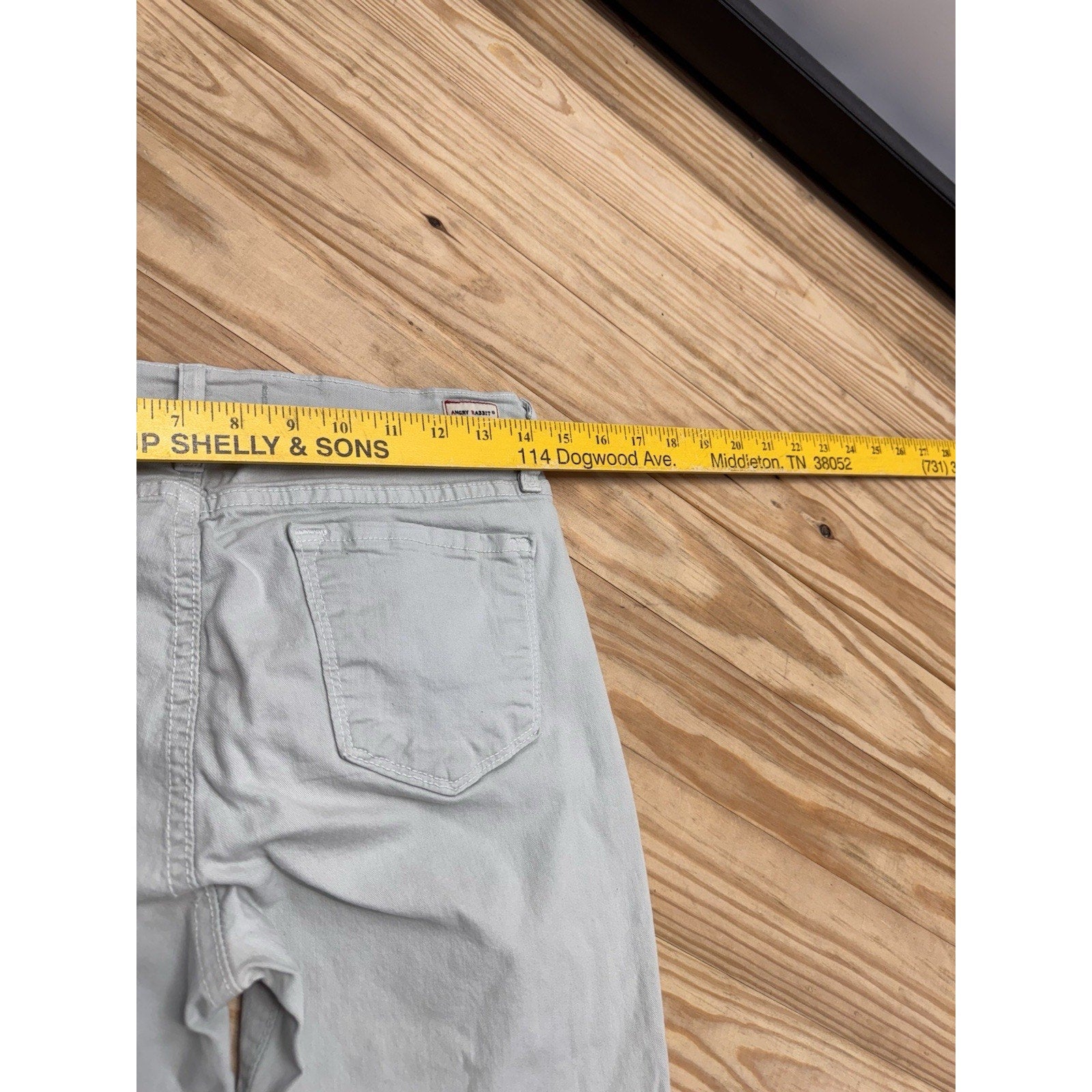 Angry Rabbit Women's Size 28/7Pocket Light Tan Denim Jeans Made In USA